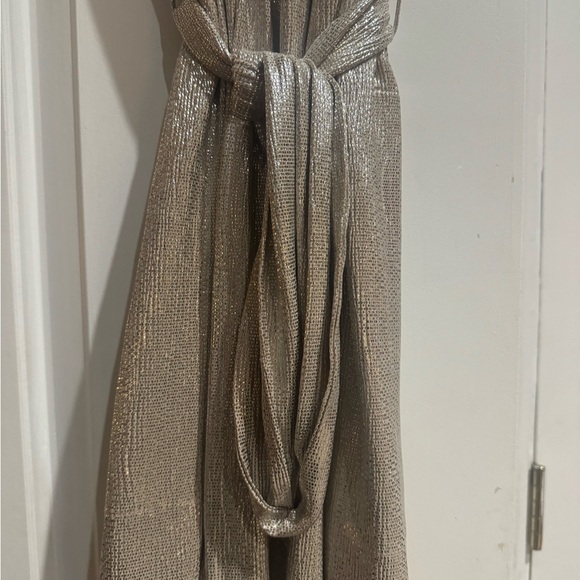 Sabina Musayev Gold Short Sleeve Wrap Dress - Picture 4 of 6